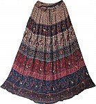 Gypsy Long Skirt w/ Flower Print