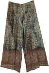 Sage Nomad Bronze Flowy Hippie Long Pants