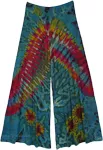 Deep Ocean Tie Dye Soft Palazzo Pants
