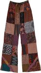 Earthy Boho Lounge Patchwork Cotton Pants For The Tall