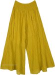 Tuscan Sun Wide Leg Shirred Waist Palazzo Pants