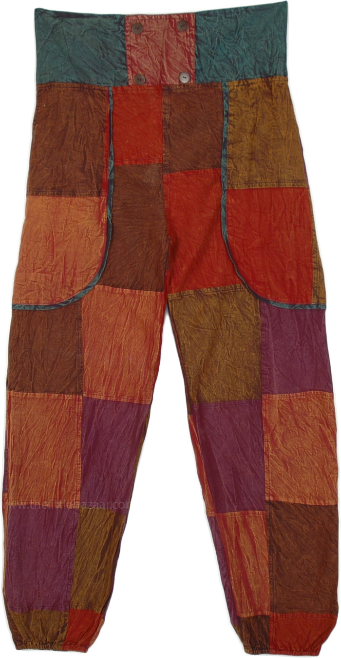 Circus Tricks Boho Unisex Patchwork Harem Pants
