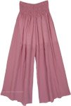 Pink Panther Wide Leg Palazzo Pants with Shirred Waist
