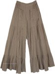 Desert Beauty Natural Bohemian Wide Leg Khadi Flared Trousers