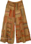 Citrus Summer Bohemian Patchwork Cotton Pants