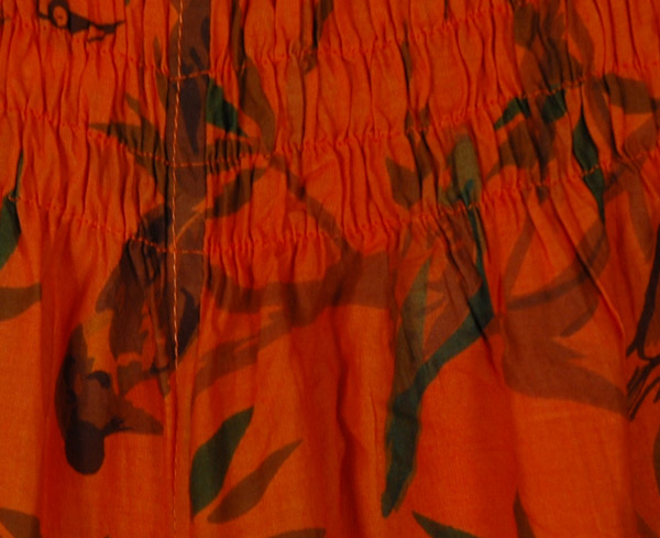 Bird Of Paradise Orange Split Skirt Beach Pants