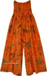 Bird Of Paradise Orange Split Skirt Beach Pants