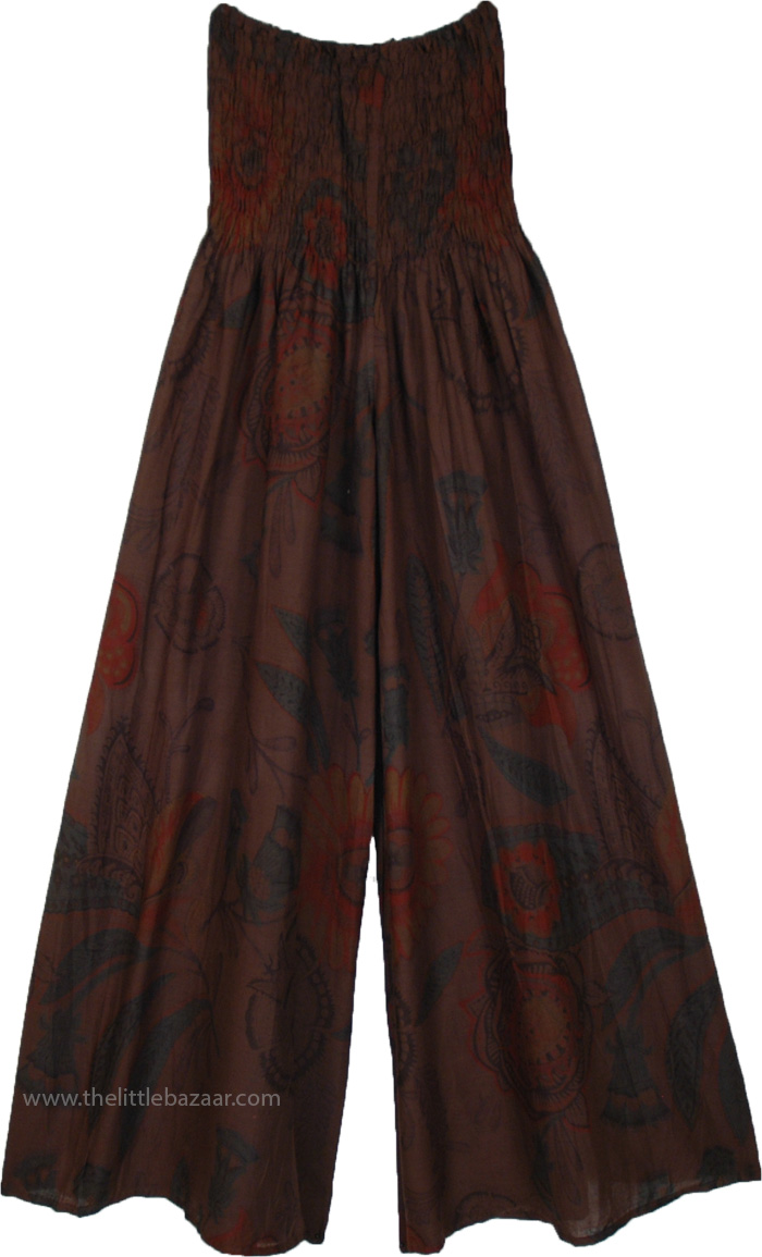 Dark Paradise Split Skirt Beach Pants