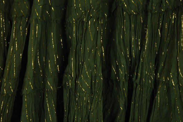 Moroccan Mint Tinsel Cotton Ombre Green Skirt