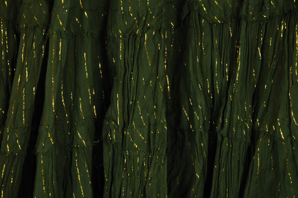 Moroccan Mint Tinsel Cotton Ombre Green Skirt