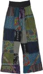 Small Waist Wild Thyme Boho Mixed Patchwork Straight Pants