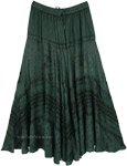 Avocado Green Medieval Western Long Maxi Skirt