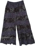 Oxford Blue Alternating Patchwork Boho Trousers