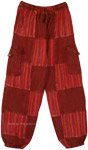 Red Smoke Hippie Patchwork Harem Pants