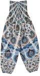 Boho White Stem Paisley Harem Pants