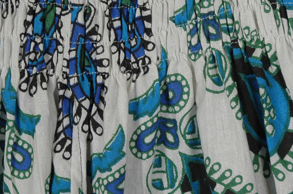 Boho White Leaf Paisley Harem Pants