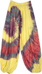 Yellow Lily Tie Dye Harem Trousers