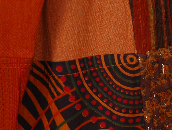 Burnt Orange Hippie Lounge Patchwork Cotton Pants