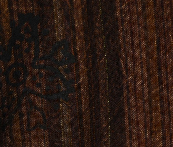 Brown Striped Hippie Harem Pants with Stamps