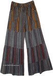 Cosmic Grey Wide Leg Bohemian Pants