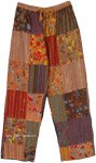 Shroom and Stripes Apricot Patchwork Pants