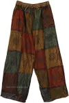 Tall Brown Luster Mixed Patchwork Pants