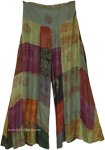 Arboretum Hippie Patchwork Flowy Wide Leg Pants