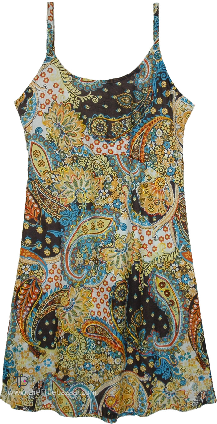 Summer Bloom Paisley Getaway Cotton Sundress