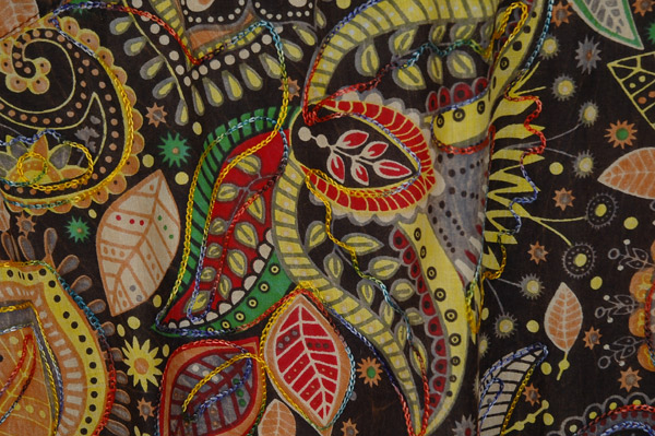 Sunset Paisley Knee-Length Cotton Summer Dress