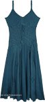 Peacock Green Western Renaissance Maxi Dress