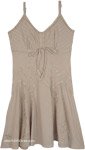 Malta Beige Tropical Cotton Sundress