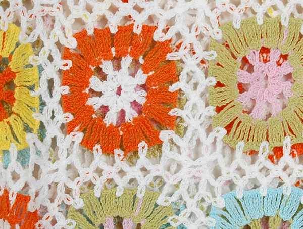 Pastel Love Crochet Midi Beach Cover Dress