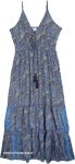 Astral Golden Glow Paisley Tiered Maxi Dress