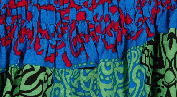 Blue Bohemian Print Dress