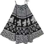 Black and White Ethnic Cover Dress