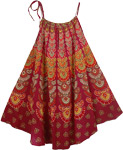 Tamarillo Print Cotton Cover Dress