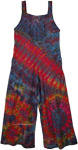 Grateful Dead Tie Dye Cotton Overalls