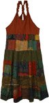 Orange Zing Bohemian Patchwork Colorful Dress