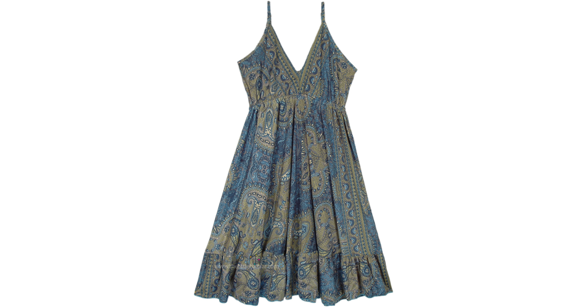 Night Queen Sleeveless Short Summer Dress | Dresses | Blue | Sundresses,  Floral, Printed, Bohemian