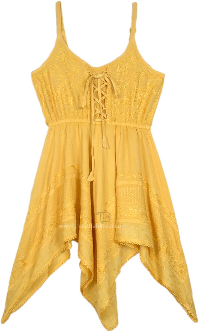 Golden Princess Short Western Dress