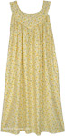 Sunny Botanical Sleeveless Cotton Night Dress