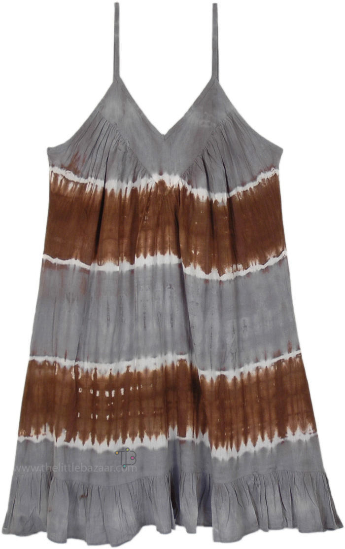 Rocky Earth Boho Cotton Tie-Dye Dress