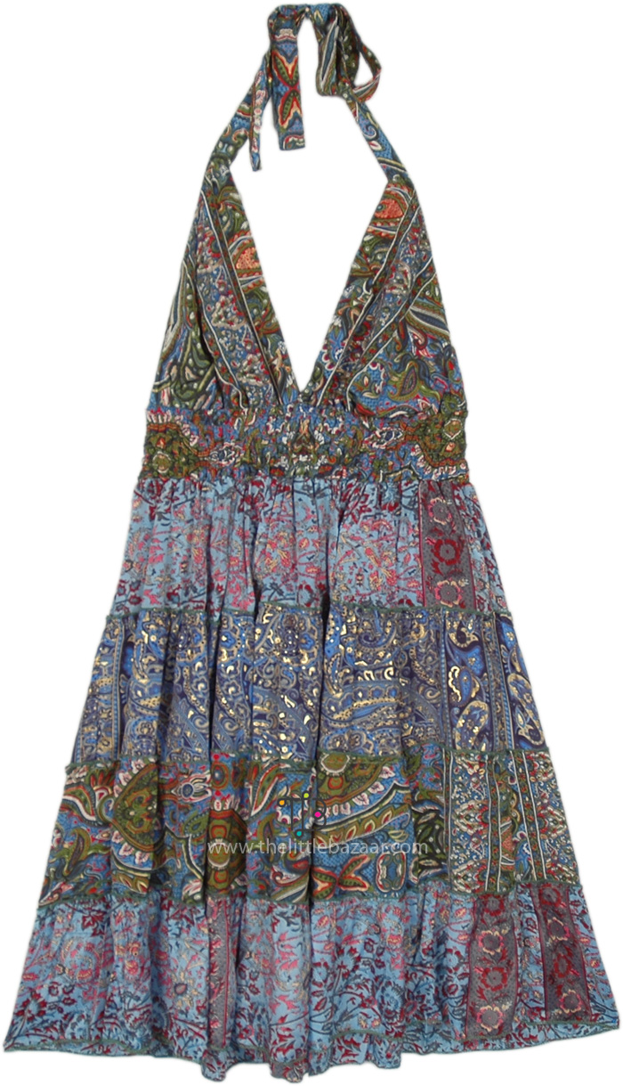 Fest Night Halter Short Summer Dress