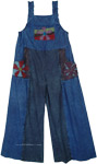 Vibrant Flower Blue Navy Bohemian Jumpsuit
