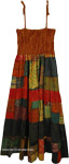 Copper Versatile Boho Cotton Patchwork Dress Skirt