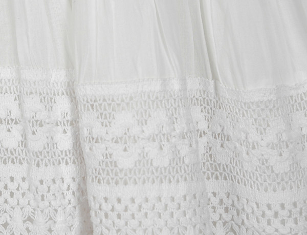 Whimsical White Lace Midi Length Sundress