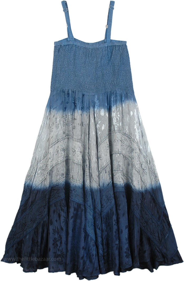 San Juan Boho Sleeveless Party Dress | Dresses | Blue | Sleeveless ...