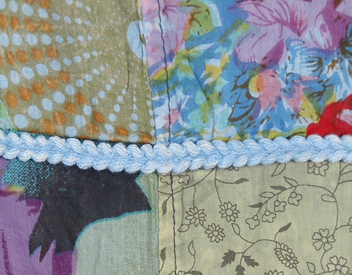 Petite Short Summer Blue Patchwork Dress