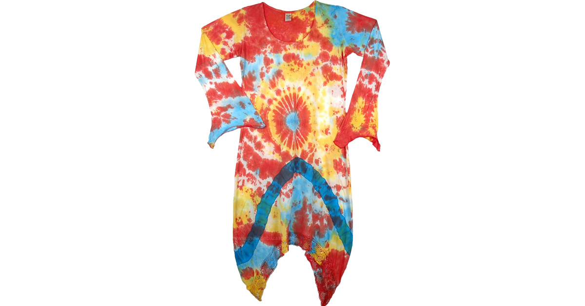white christmas dresses Crochet Tiedye Maxi Dress main image 0