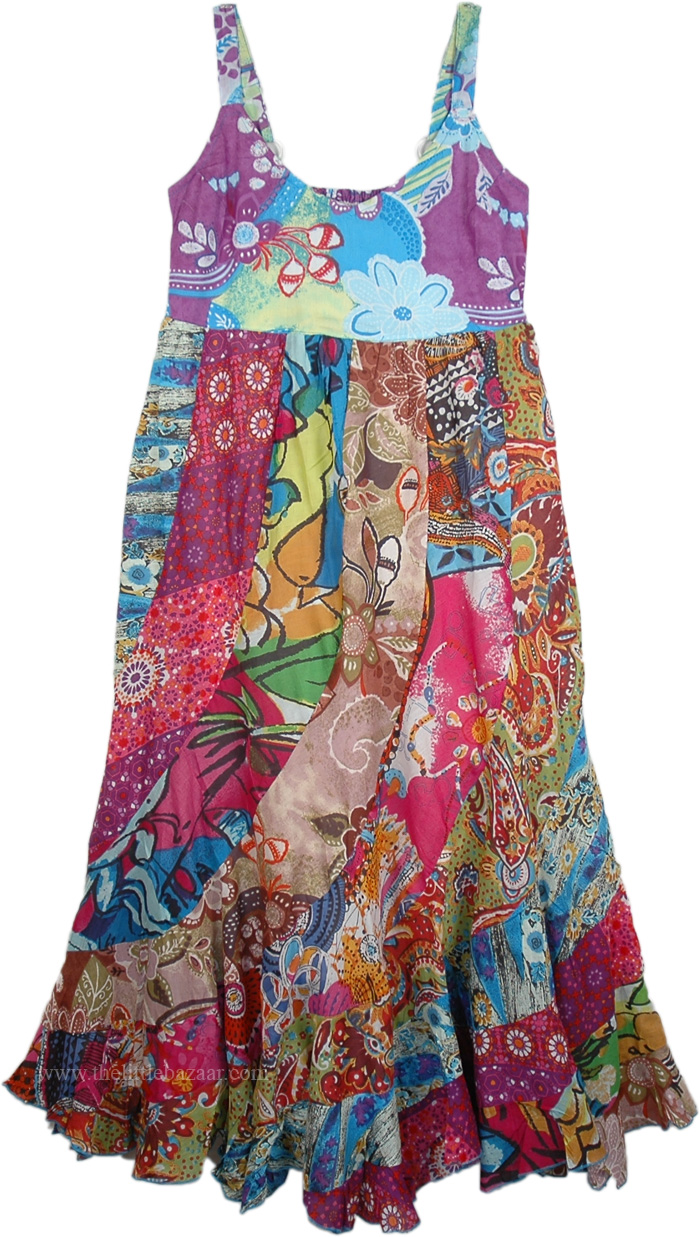 Gypsy Hippie Chic Summer Cotton Maxi Dress